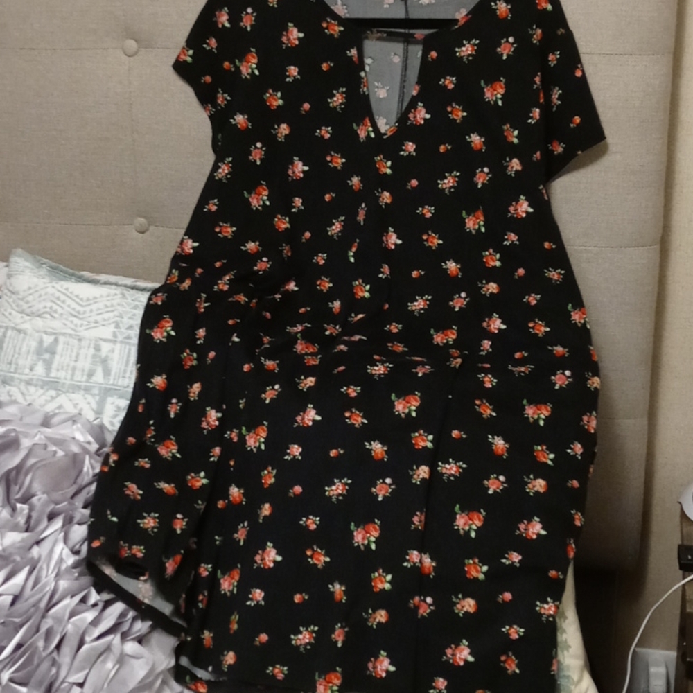 Black floral dress 3x